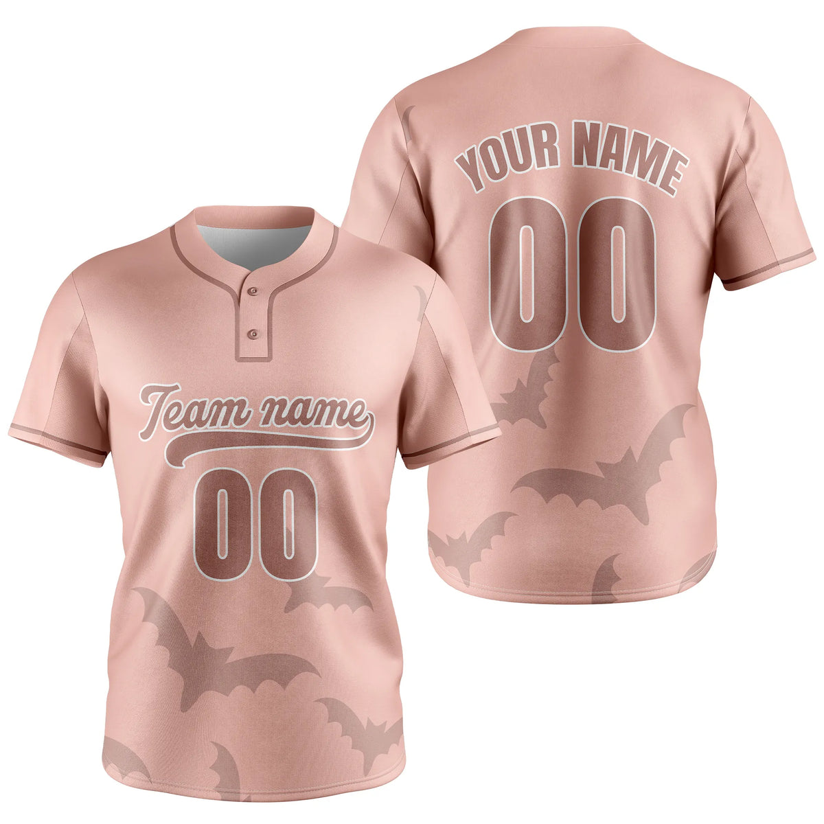 Custom Spooky Blush Baseball Sports Jersey Personalized Uniform with Name &amp; Number