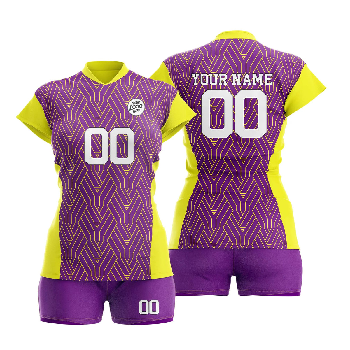 Custom Personalized D5 Abstract Pattern Volleyball Jersey with Name, Number & Team Logo