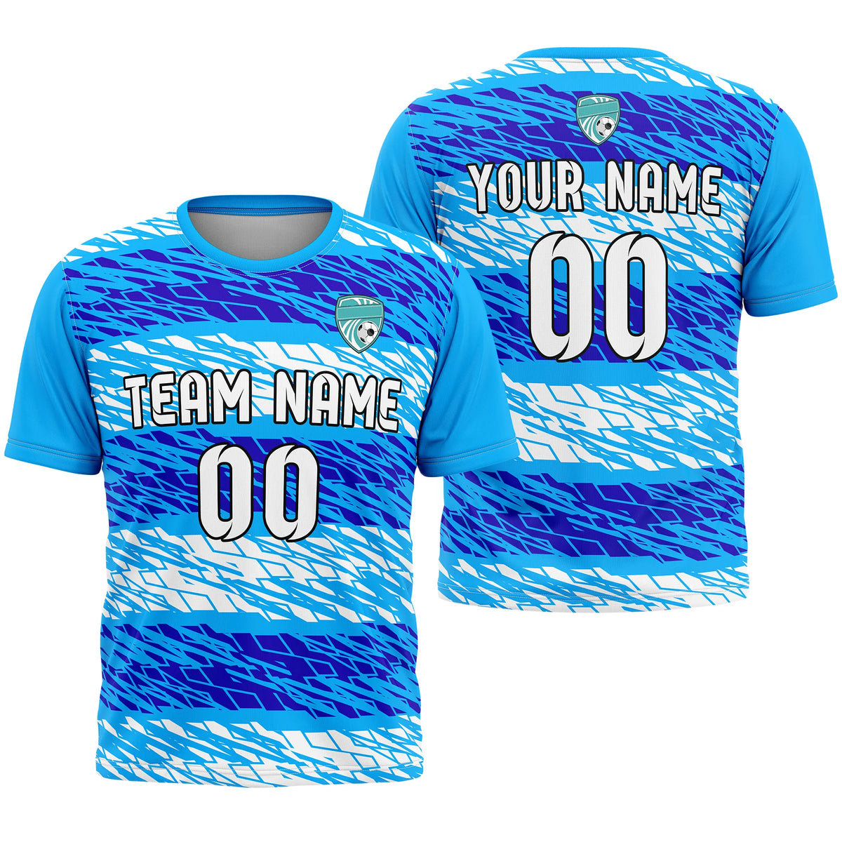 Custom R-Full Pattern D2 Soccer Jersey Personalized Football Uniform with Name & Number