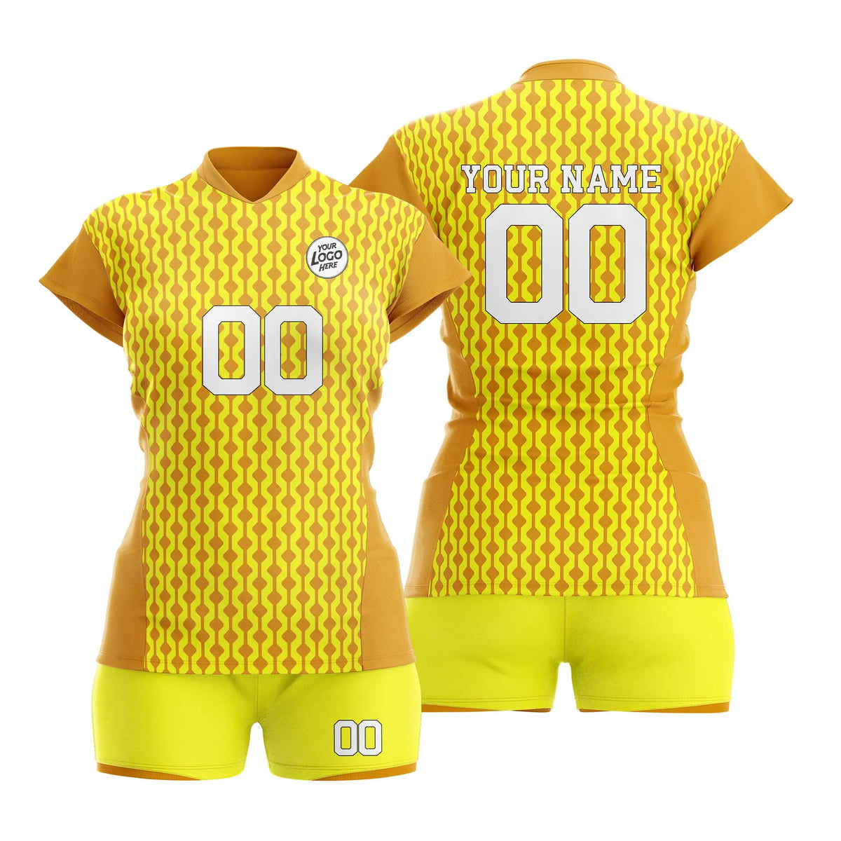 Custom Personalized D1 Retro Pattern Volleyball Jersey with Name, Number & Team Logo