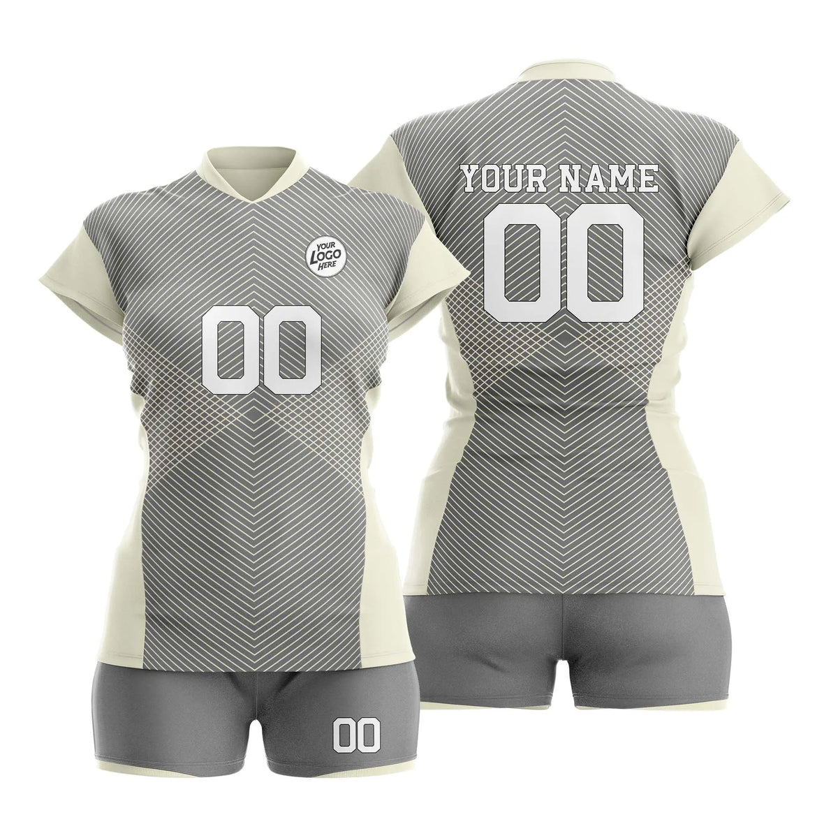 Custom Personalized D3 Strip Fashion Volleyball Jersey with Name, Number & Team Logo