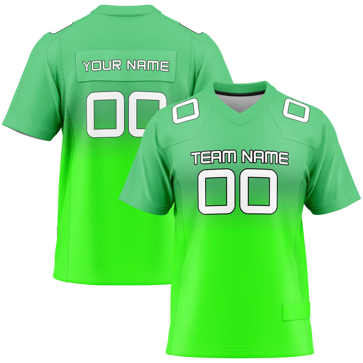 Custom Personalized D3 Gradient Fashion Flag Football Jersey with Name, Number & Team Logo
