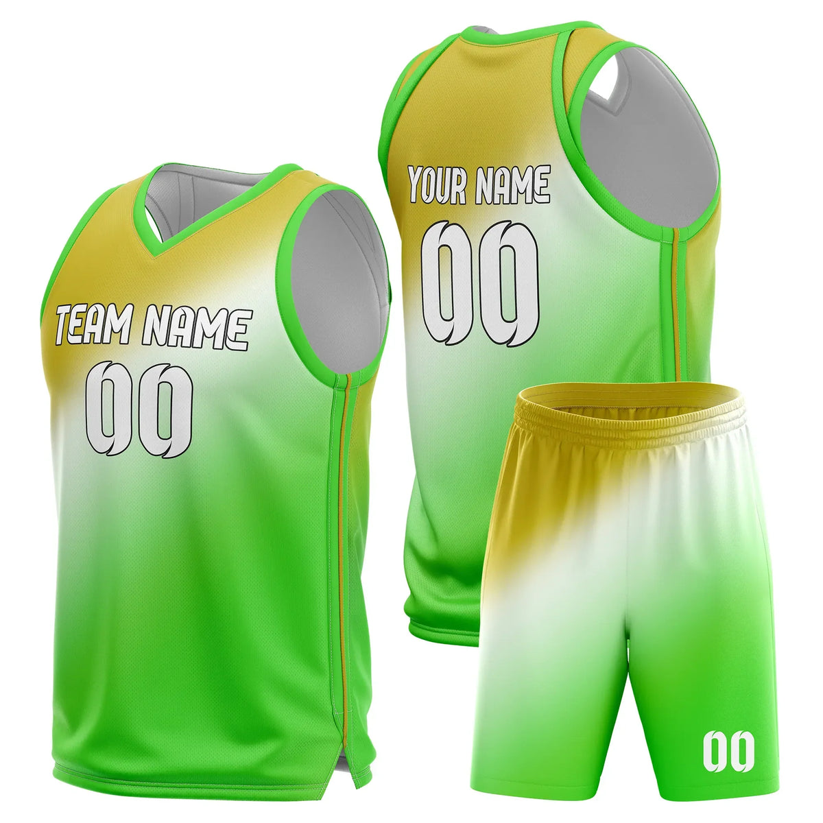Custom Gradient Fashion Set Energy Fade Sports Jersey Personalized Uniform with Name & Number