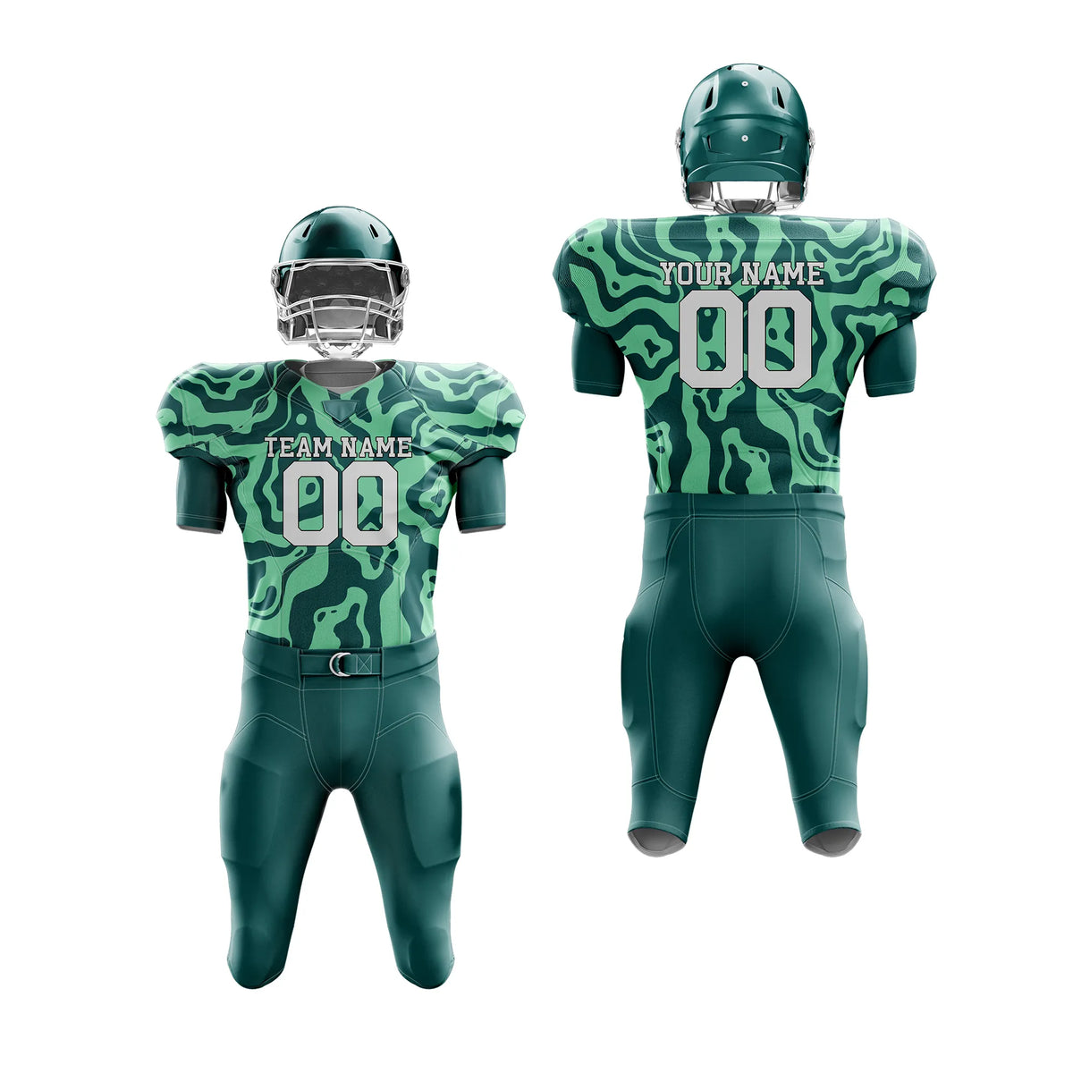 Custom Personalized D2 Camo Designs American Football Jersey with Name, Number & Team Logo