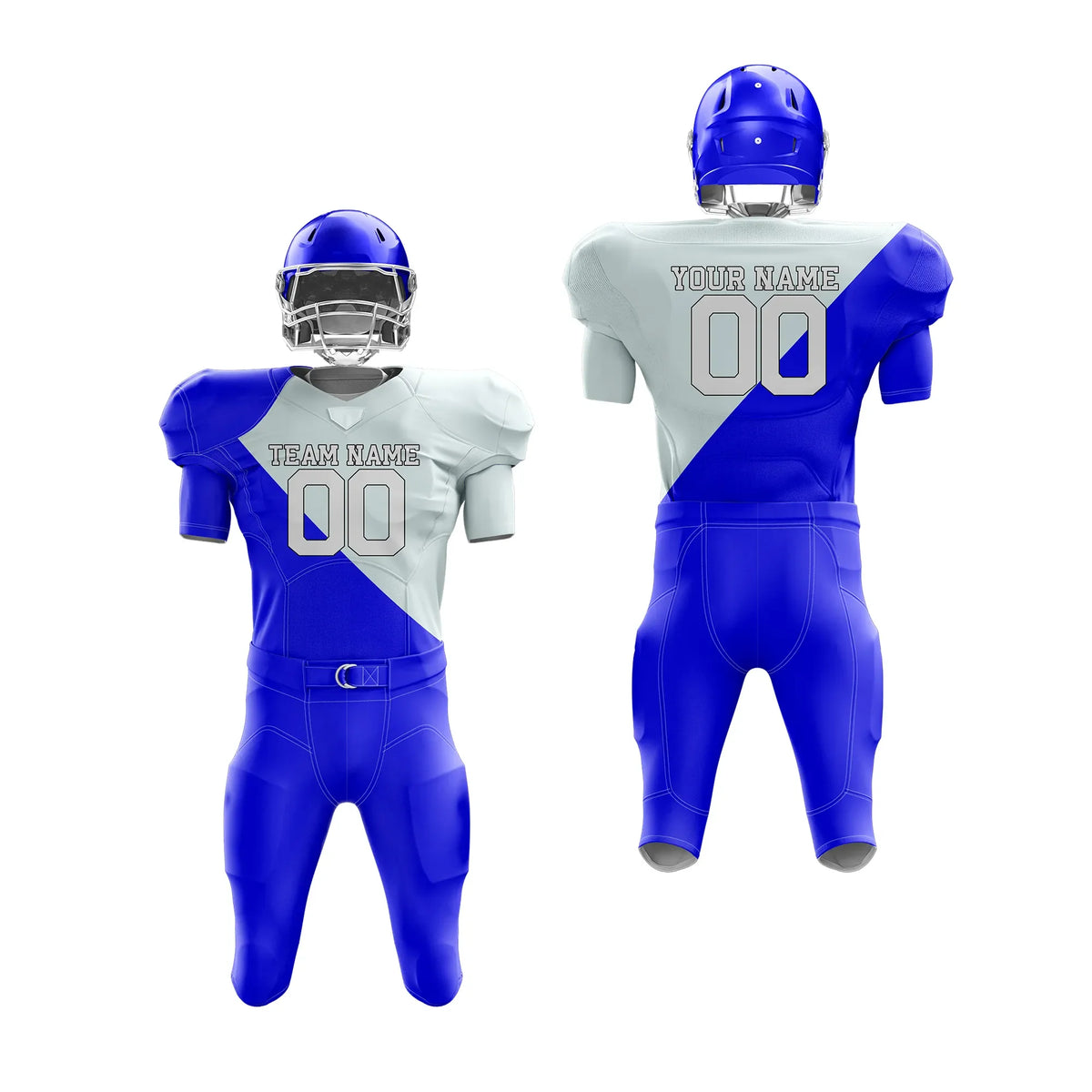 Custom Personalized D2 Split Fashion American Football Jersey with Name, Number & Team Logo