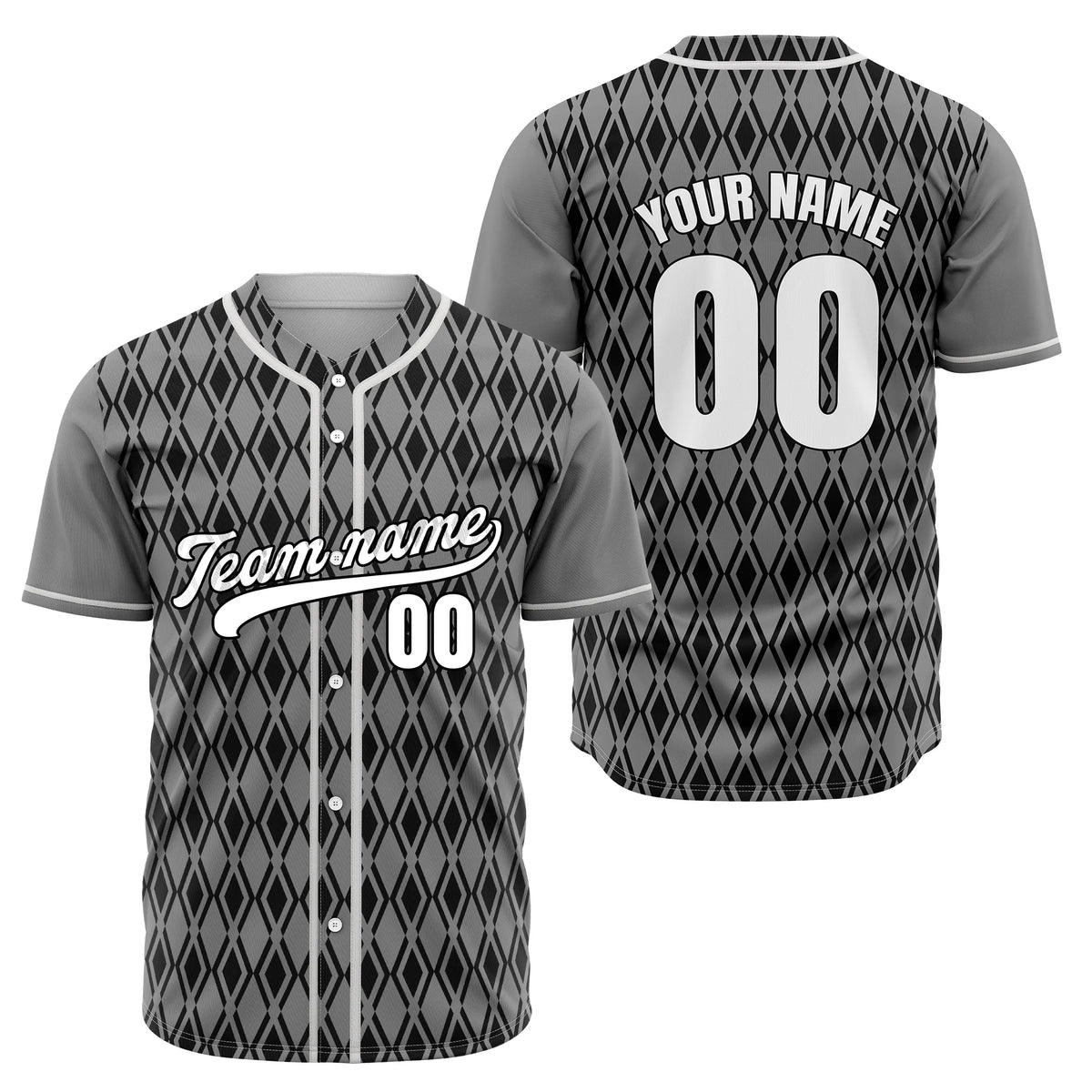 Custom Argyle Strike Baseball Sports Jersey Personalized Uniform with Name & Number