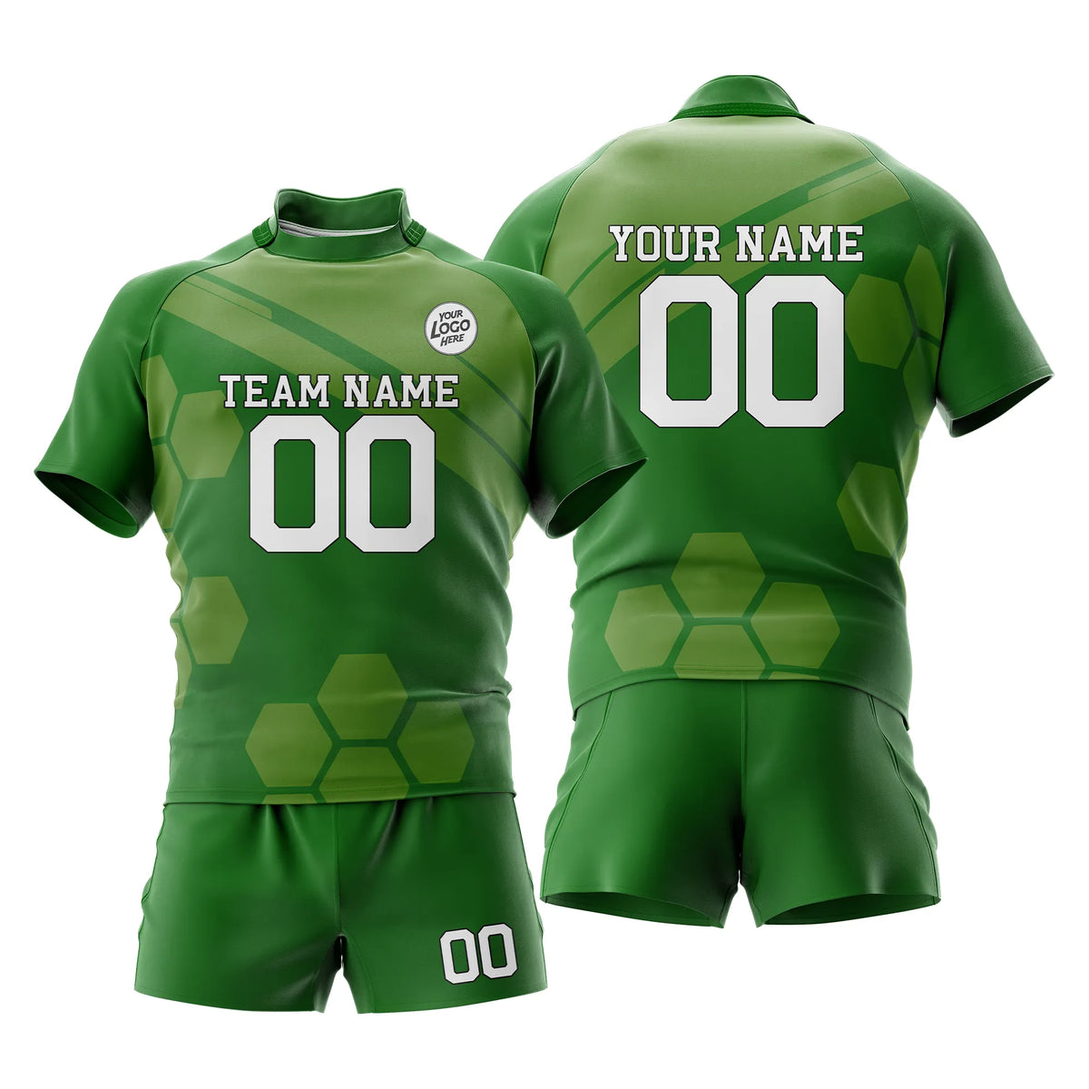 Custom Personalized D3 Color Block Rugby Jersey with Name, Number & Team Logo