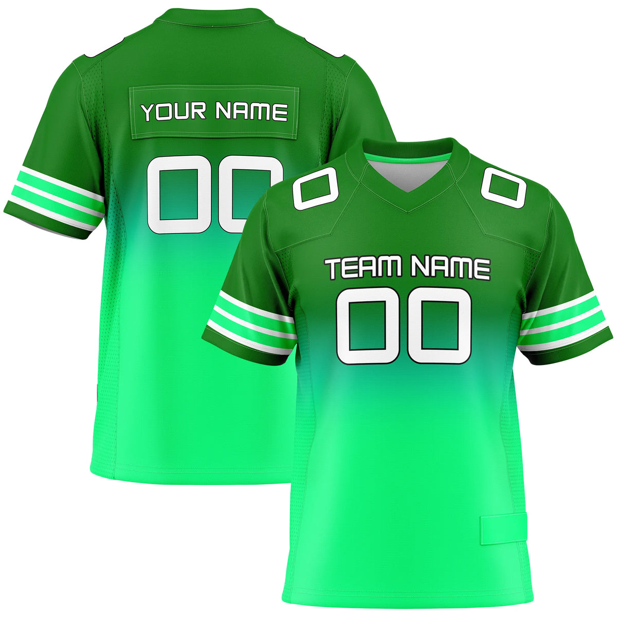 Custom Personalized D1 Gradient Fashion Flag Football Jersey with Name, Number & Team Logo