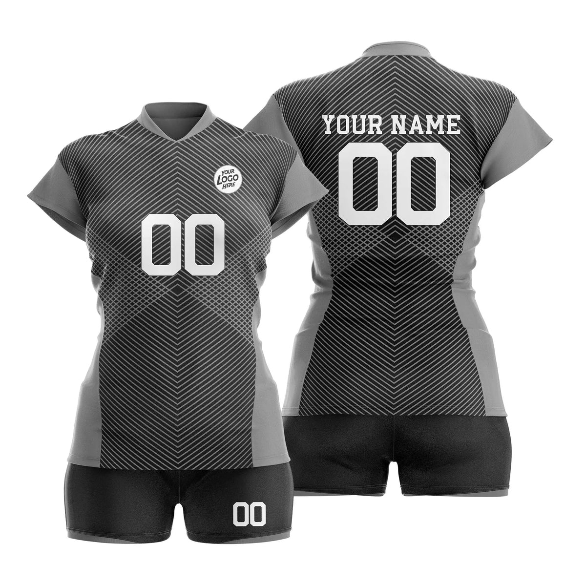 Custom Personalized D3 Strip Fashion Volleyball Jersey with Name, Number & Team Logo