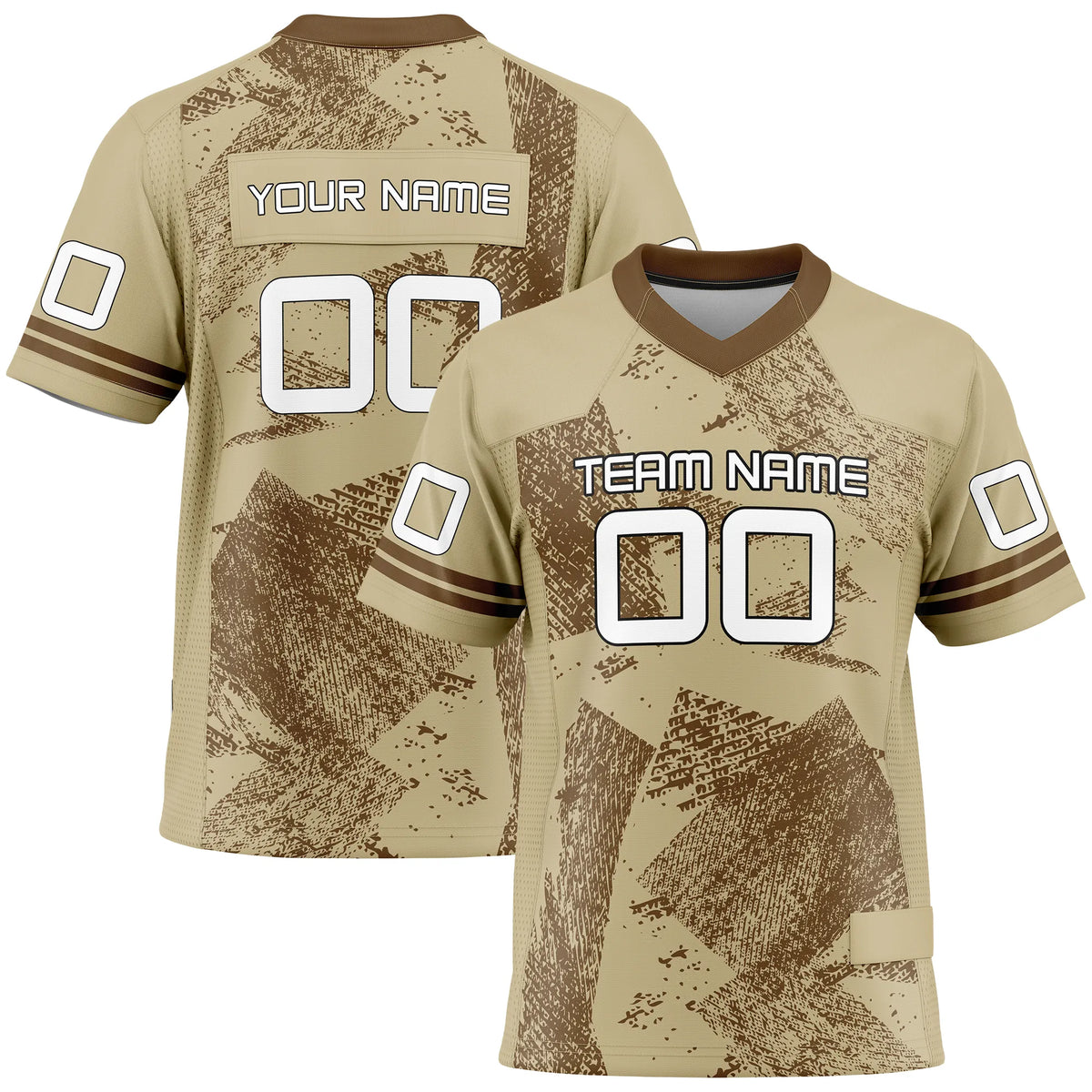 Custom Personalized D4 Graffiti Fashion Flag Football Jersey with Name, Number & Team Logo