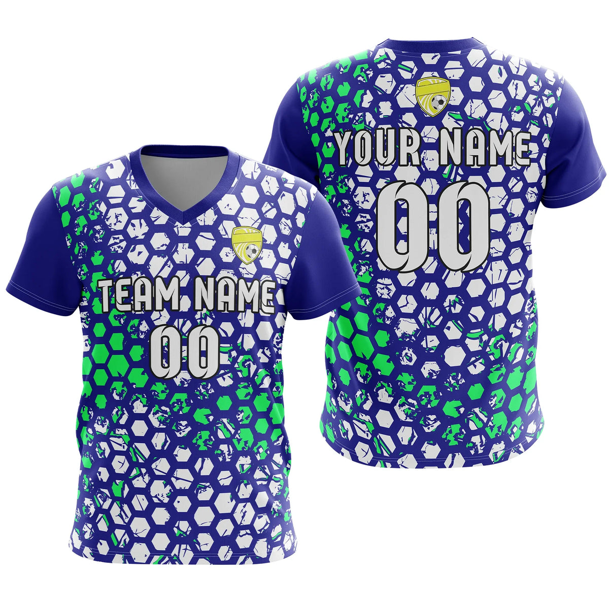 Custom V-Full Pattern D1 Soccer Jersey Personalized Football Uniform with Name & Number