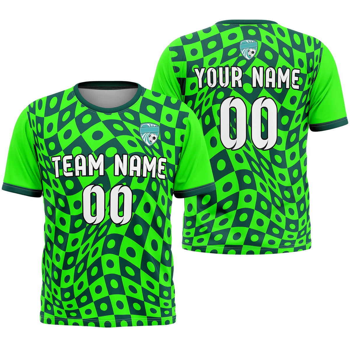 Custom Abstract Pattern D4 Soccer Jersey Personalized Football Uniform with Name & Number