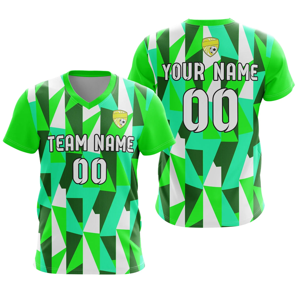 Custom V-Full Pattern D3 Soccer Jersey Personalized Football Uniform with Name & Number