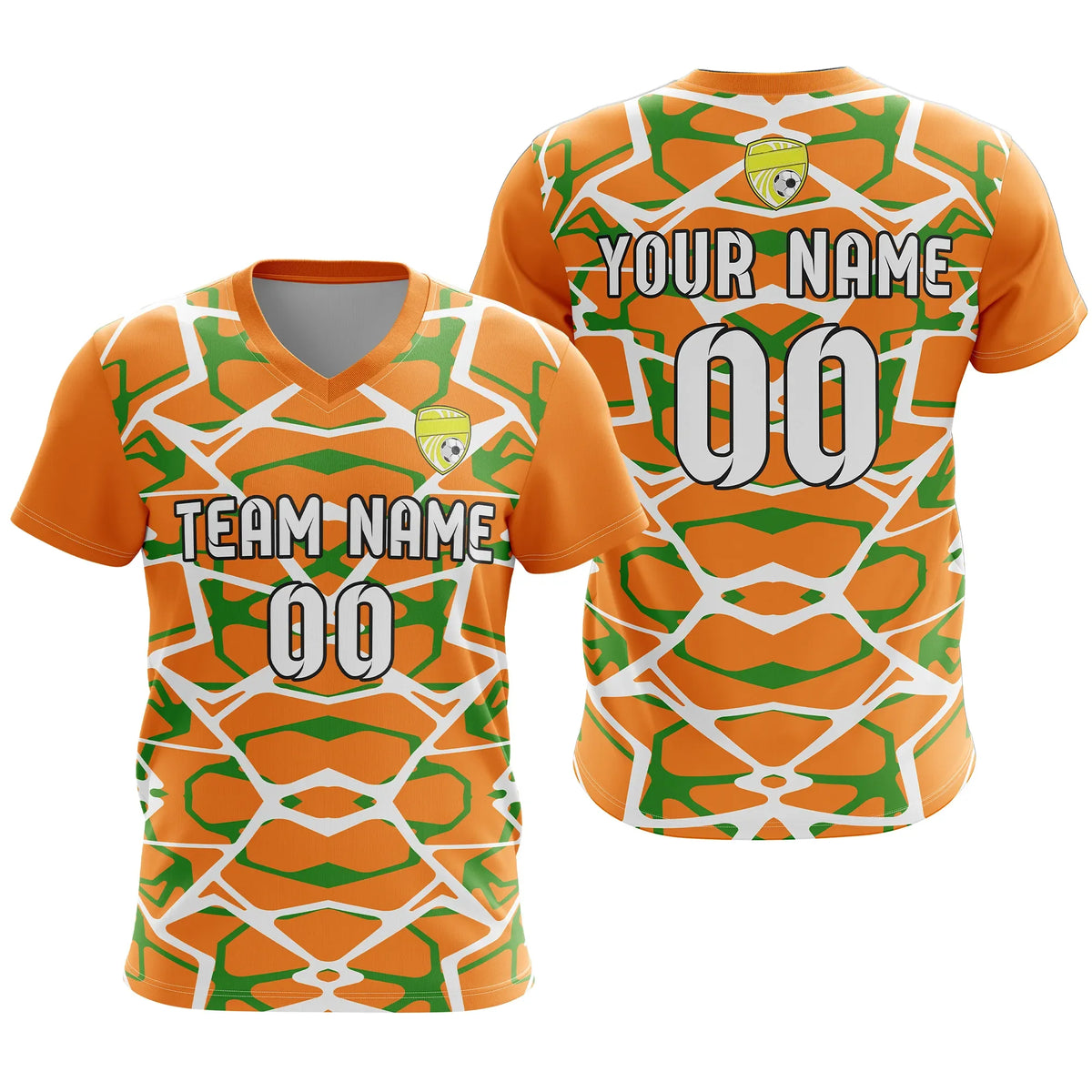 Custom V-Full Pattern D5 Soccer Jersey Personalized Football Uniform with Name & Number
