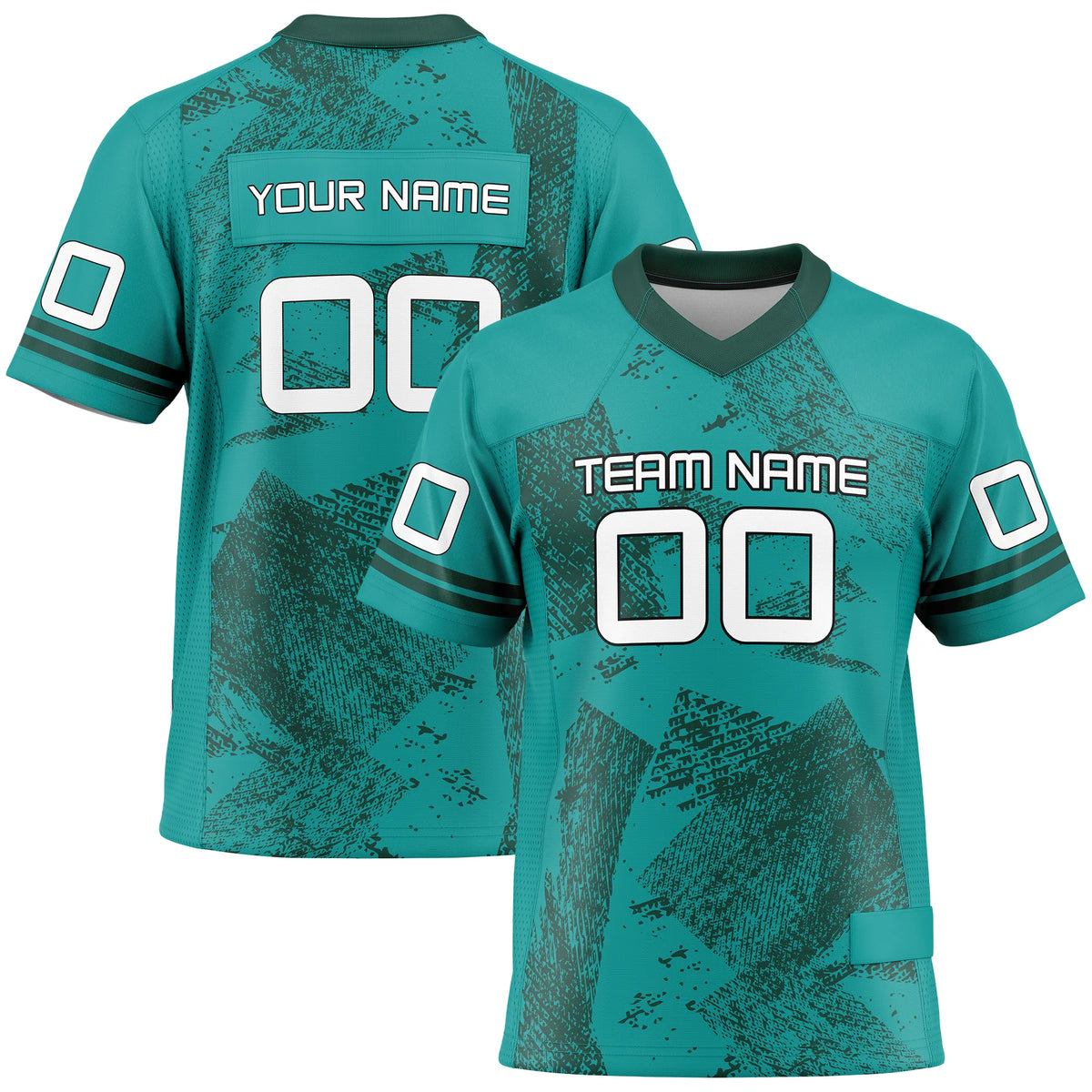 Custom Personalized D4 Graffiti Fashion Flag Football Jersey with Name, Number & Team Logo