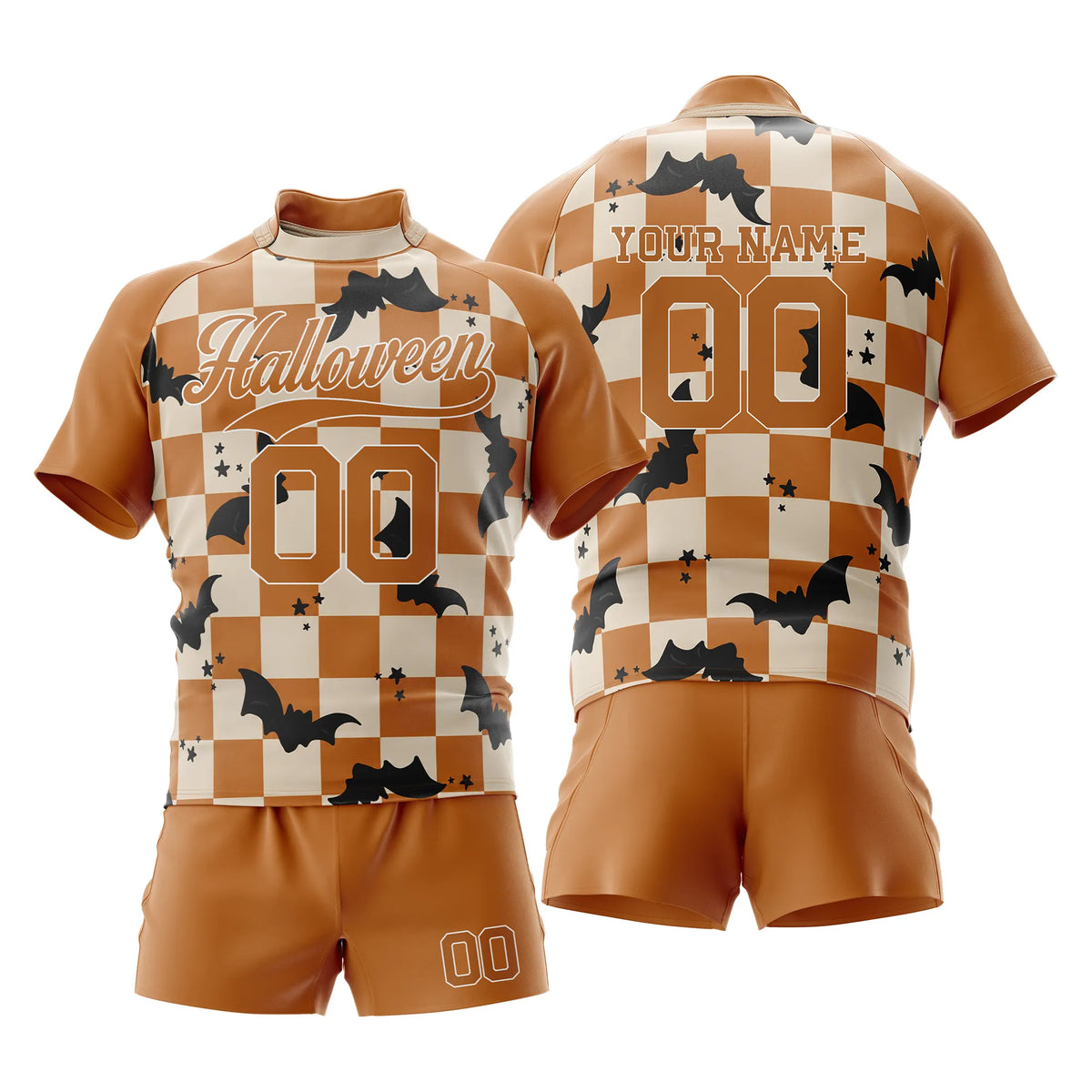 Custom Halloween Rugby Jersey D1 Personalized Uniform with Name &amp; Number