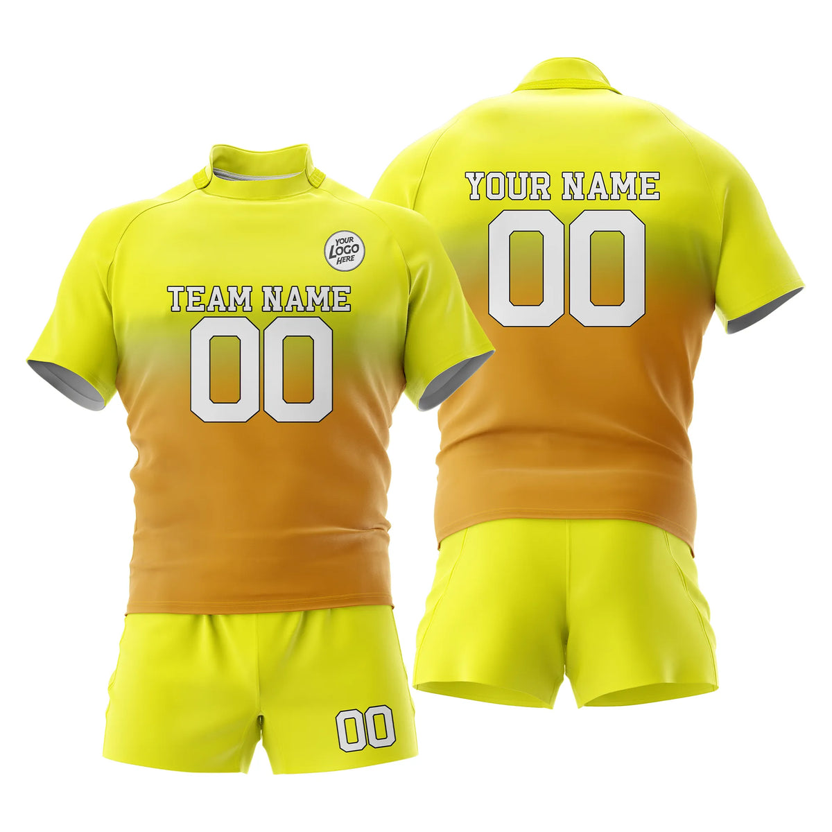 Custom Personalized D1 Gradient Fashion Rugby Jersey with Name, Number & Team Logo