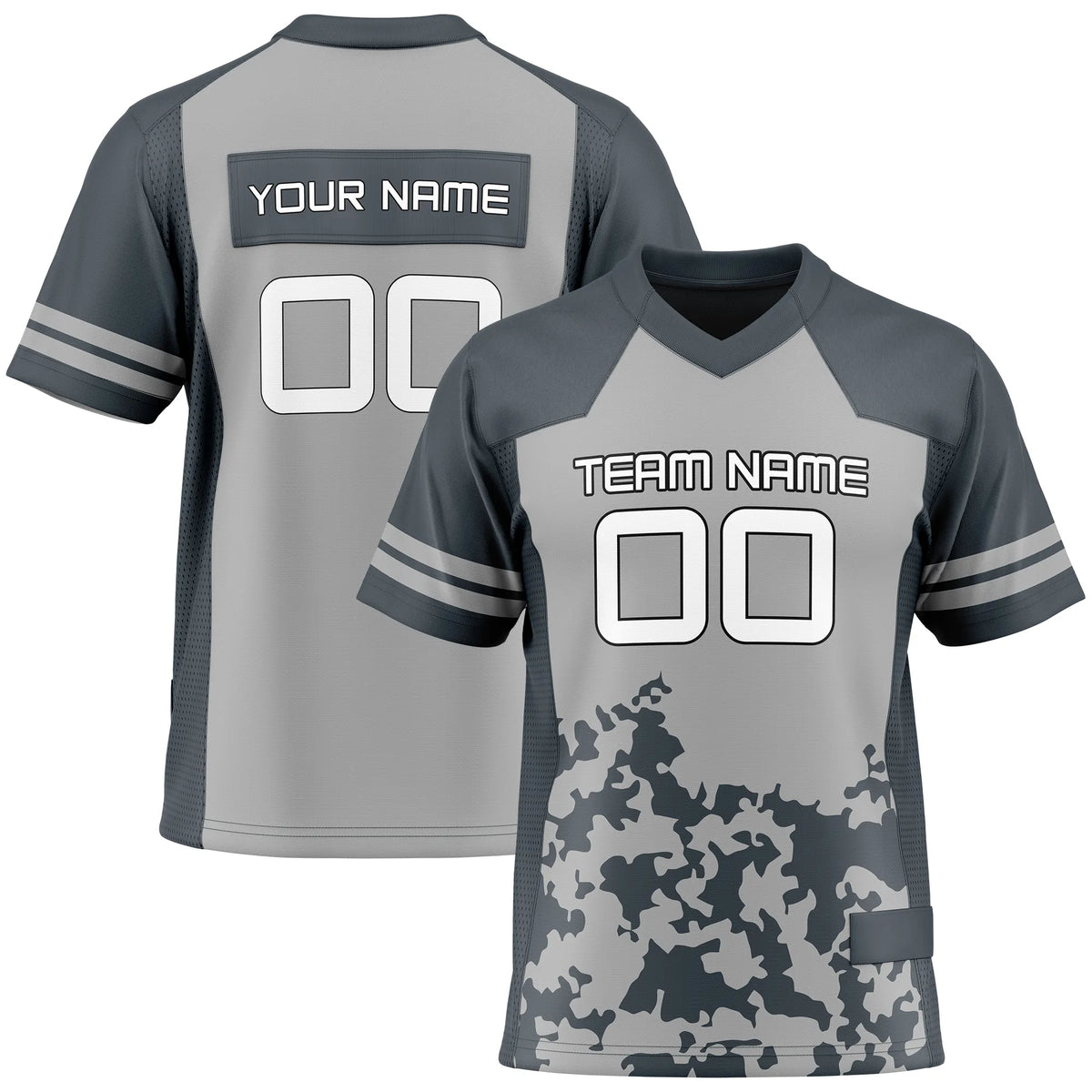 Custom Personalized D4 Color Block Flag Football Jersey with Name, Number & Team Logo