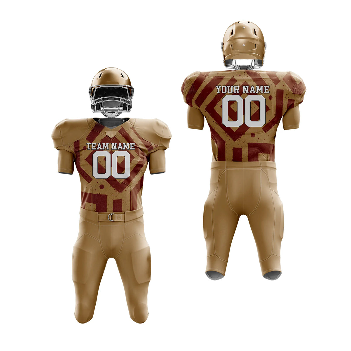 Custom Personalized D2 Graffiti pattern American Football Jersey with Name, Number & Team Logo