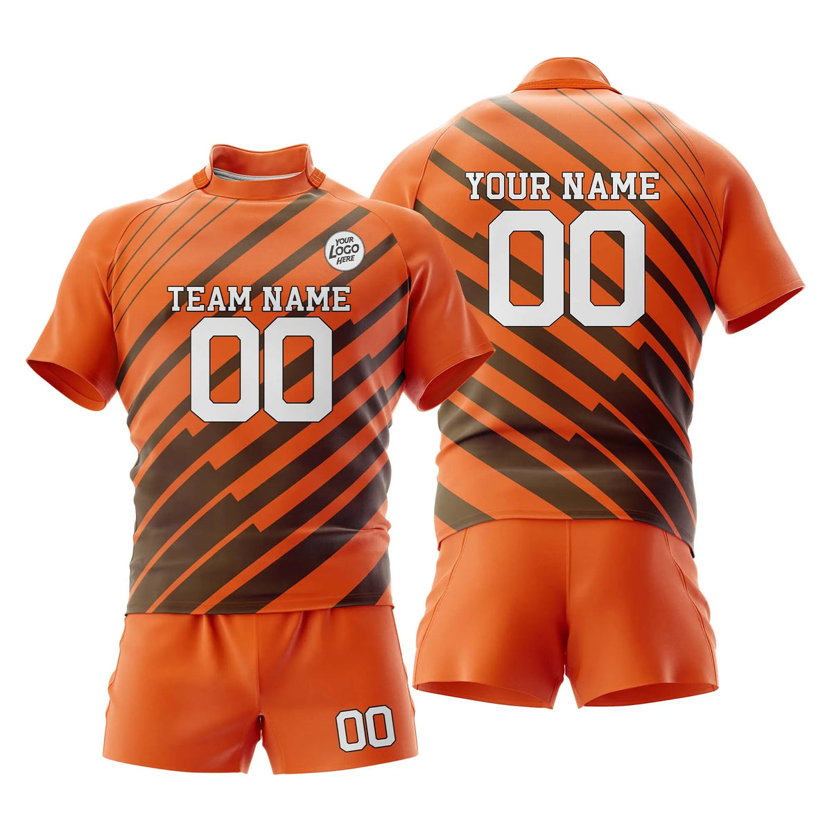 Custom Personalized D1 Strip Fashion Rugby Jersey with Name, Number & Team Logo