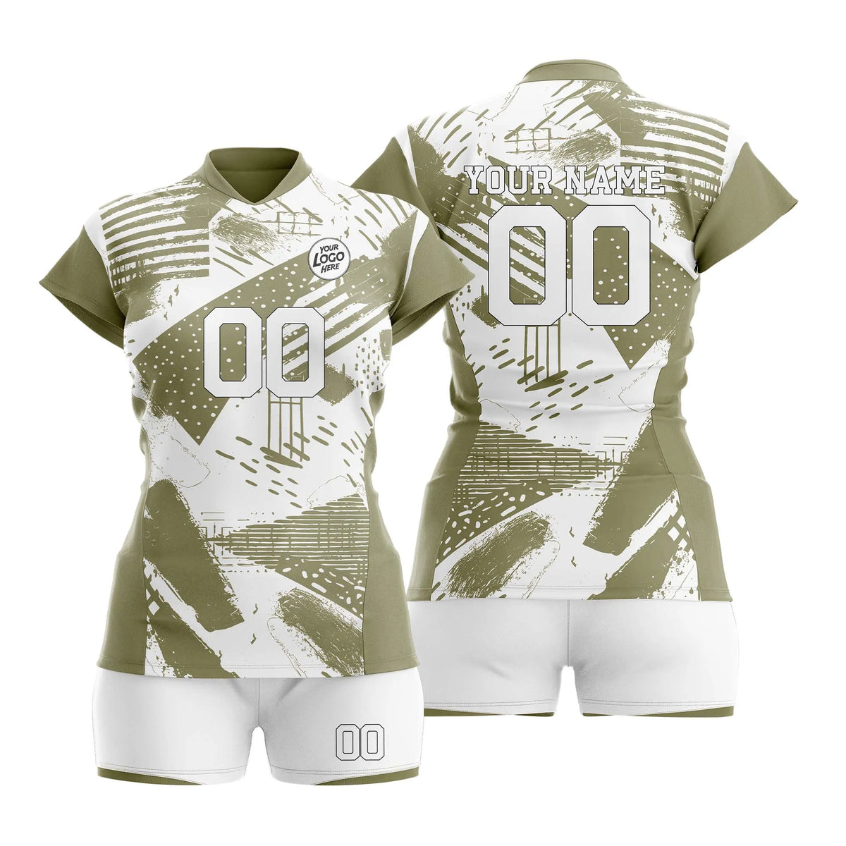 Custom Personalized D5 Graffiti Pattern Volleyball Jersey with Name, Number & Team Logo