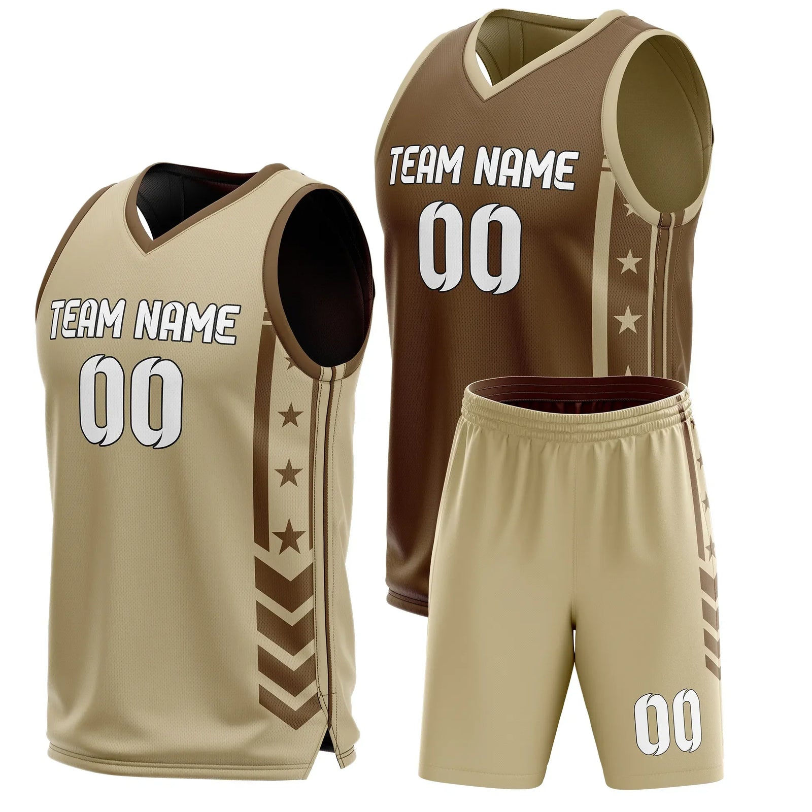 Custom Power Star Reversible Sports Jersey Personalized Uniform with Name & Number