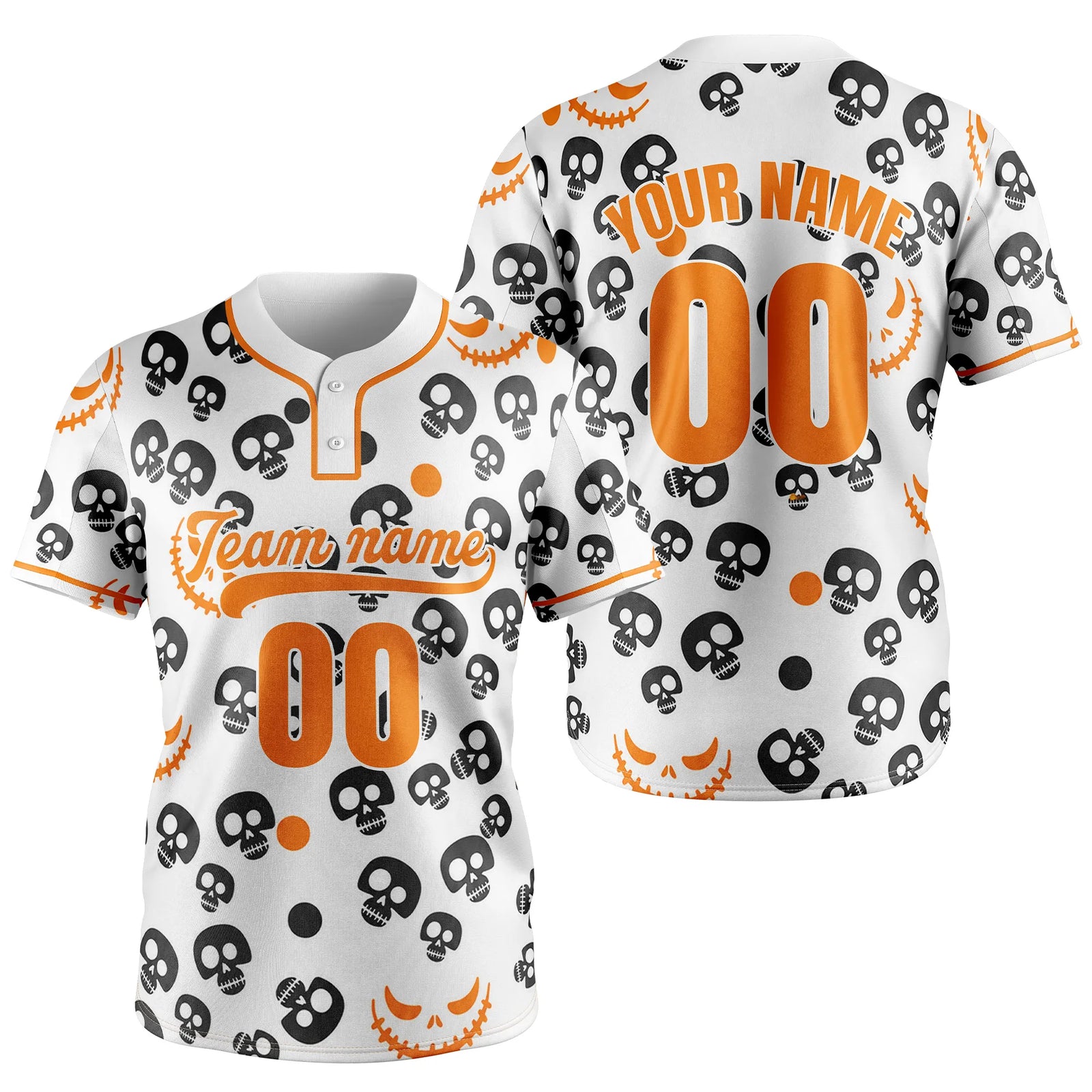 Custom Skull Strike Baseball Sports Jersey Personalized Uniform with Name & Number