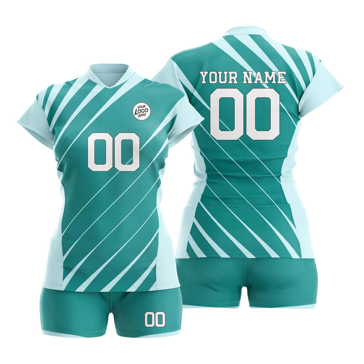 Custom Personalized D4 Strip Fashion Volleyball Jersey with Name, Number & Team Logo