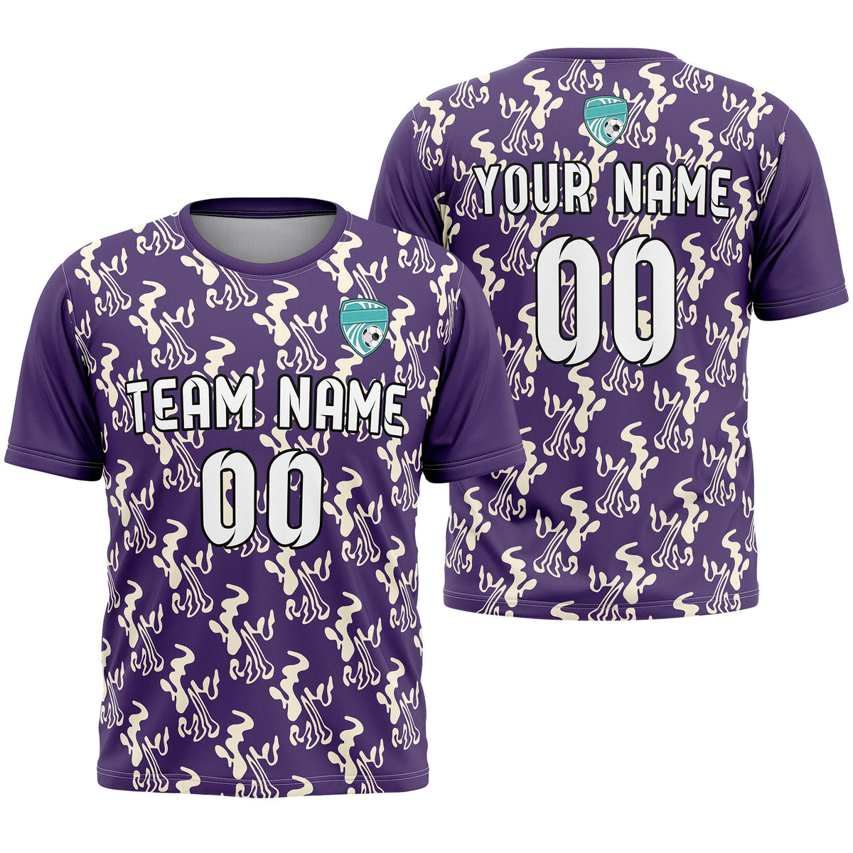 Custom Graffiti Pattern D1 Soccer Jersey Personalized Football Uniform with Name & Number