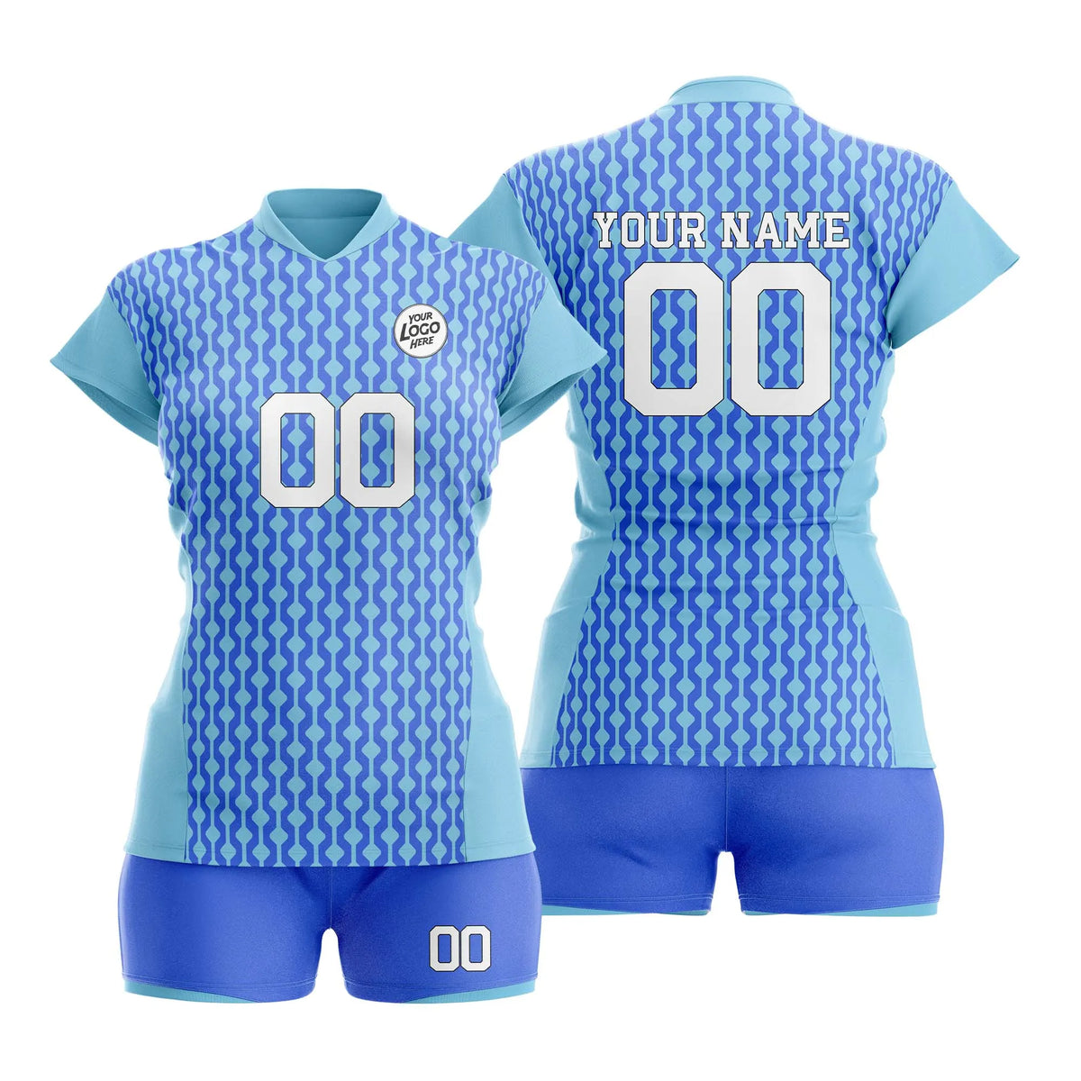 Custom Personalized D1 Retro Pattern Volleyball Jersey with Name, Number & Team Logo