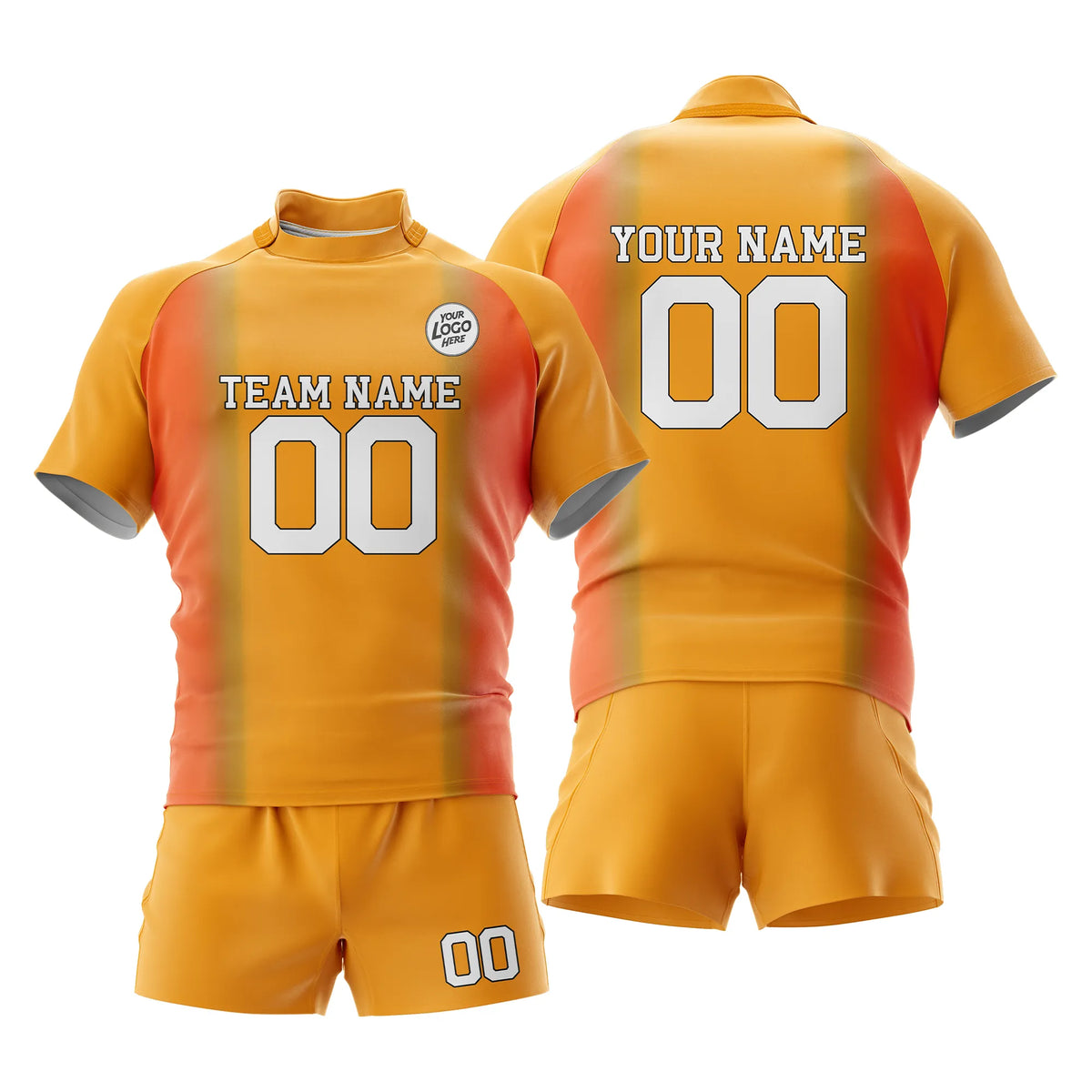 Custom Personalized D5 Gradient Fashion Rugby Jersey with Name, Number & Team Logo