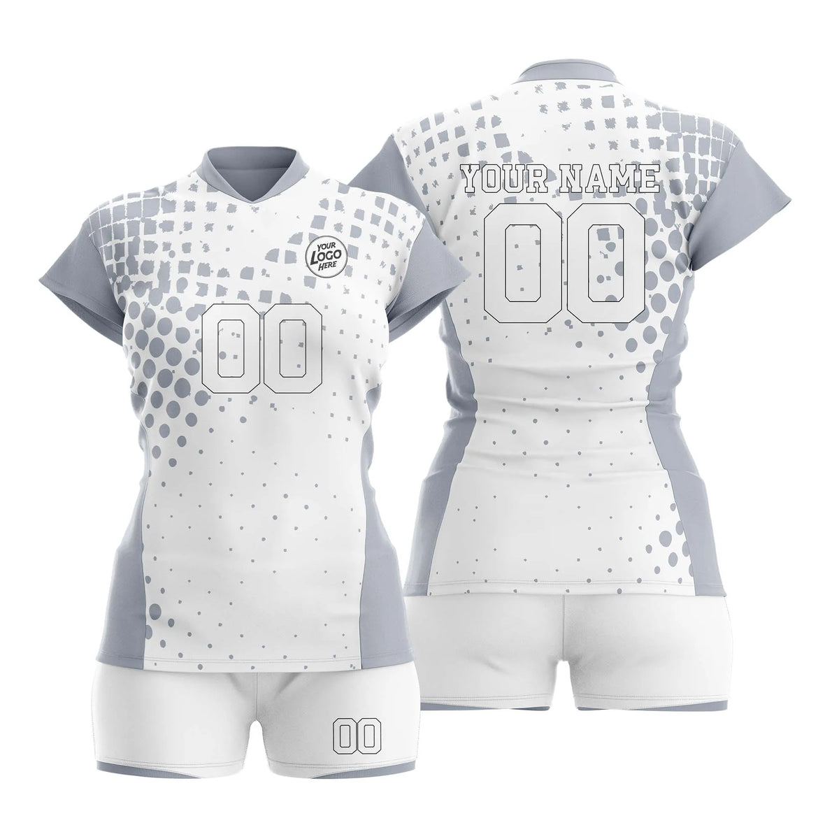 Custom Personalized D3 Retro Pattern Volleyball Jersey with Name, Number & Team Logo