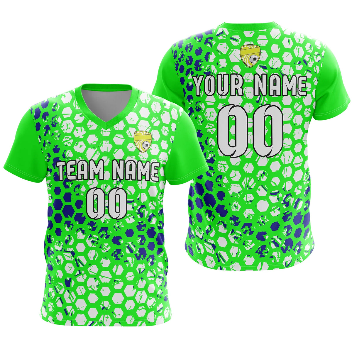 Custom V-Full Pattern D1 Soccer Jersey Personalized Football Uniform with Name & Number
