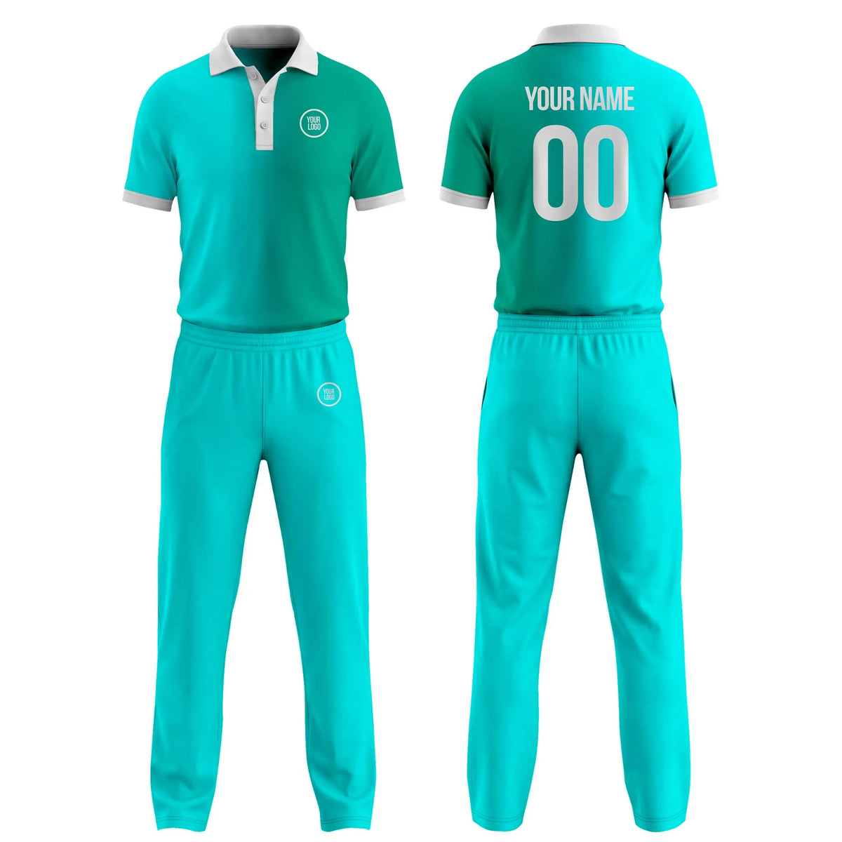 Custom Personalized D2 Gradient Fashion Cricket Kit with Name, Number & Team Logo