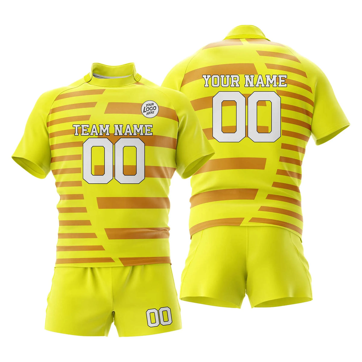 Custom Personalized D4 Strip Fashion Rugby Jersey with Name, Number & Team Logo
