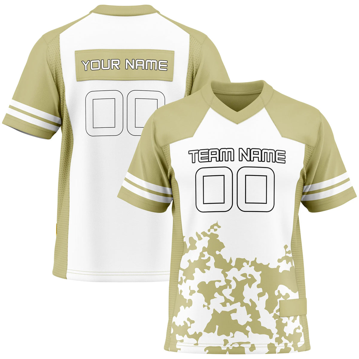 Custom Personalized D4 Color Block Flag Football Jersey with Name, Number & Team Logo
