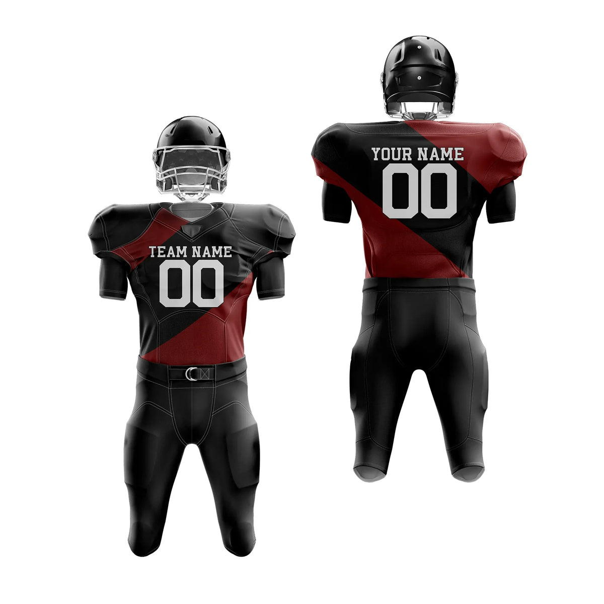 Custom Personalized D3 Split Fashion American Football Jersey with Name, Number & Team Logo