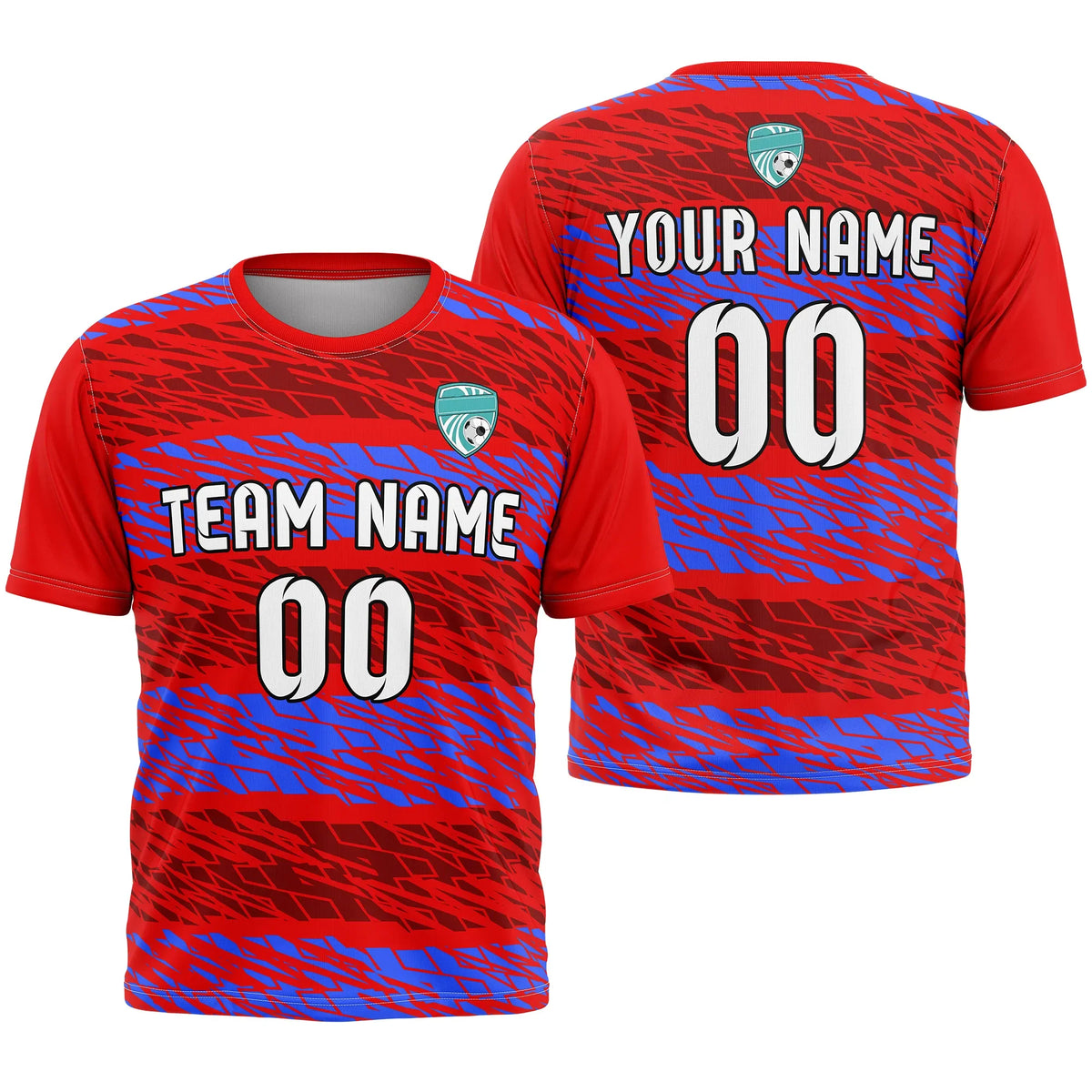 Custom R-Full Pattern D2 Soccer Jersey Personalized Football Uniform with Name & Number