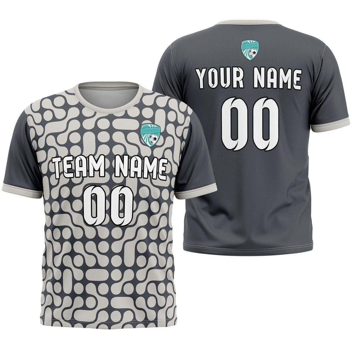 Custom Abstract Pattern D3 Soccer Jersey Personalized Football Uniform with Name & Number