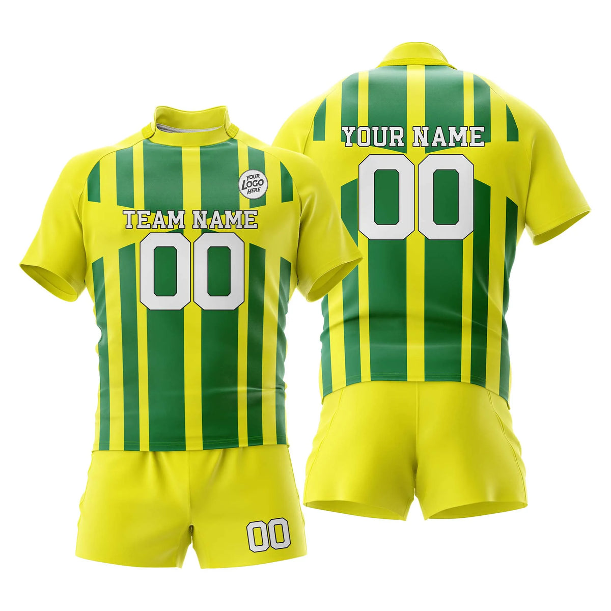 Custom Personalized D3 Strip Fashion Rugby Jersey with Name, Number & Team Logo