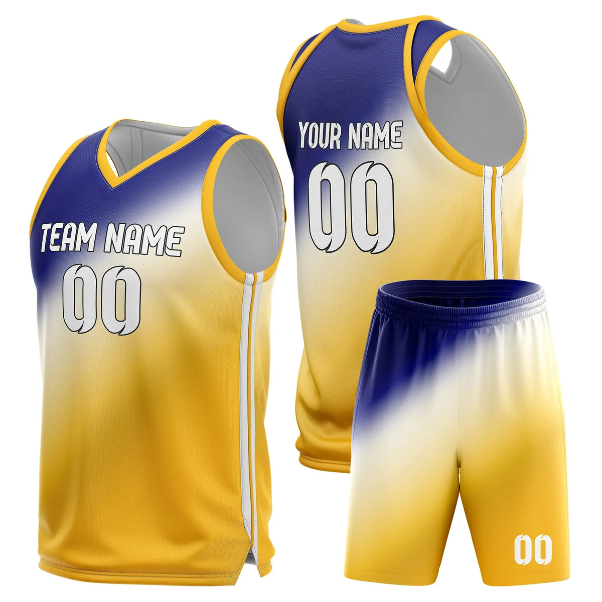 Custom Gradient Fashion Set Energy Fade Sports Jersey Personalized Uniform with Name & Number