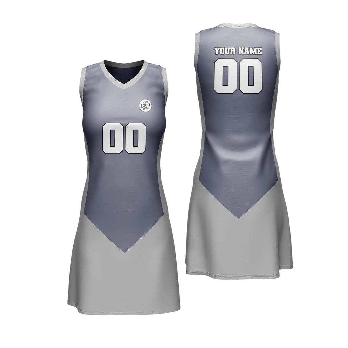 Custom Personalized D5 Split Fashion Netball Jersey with Name, Number & Team Logo