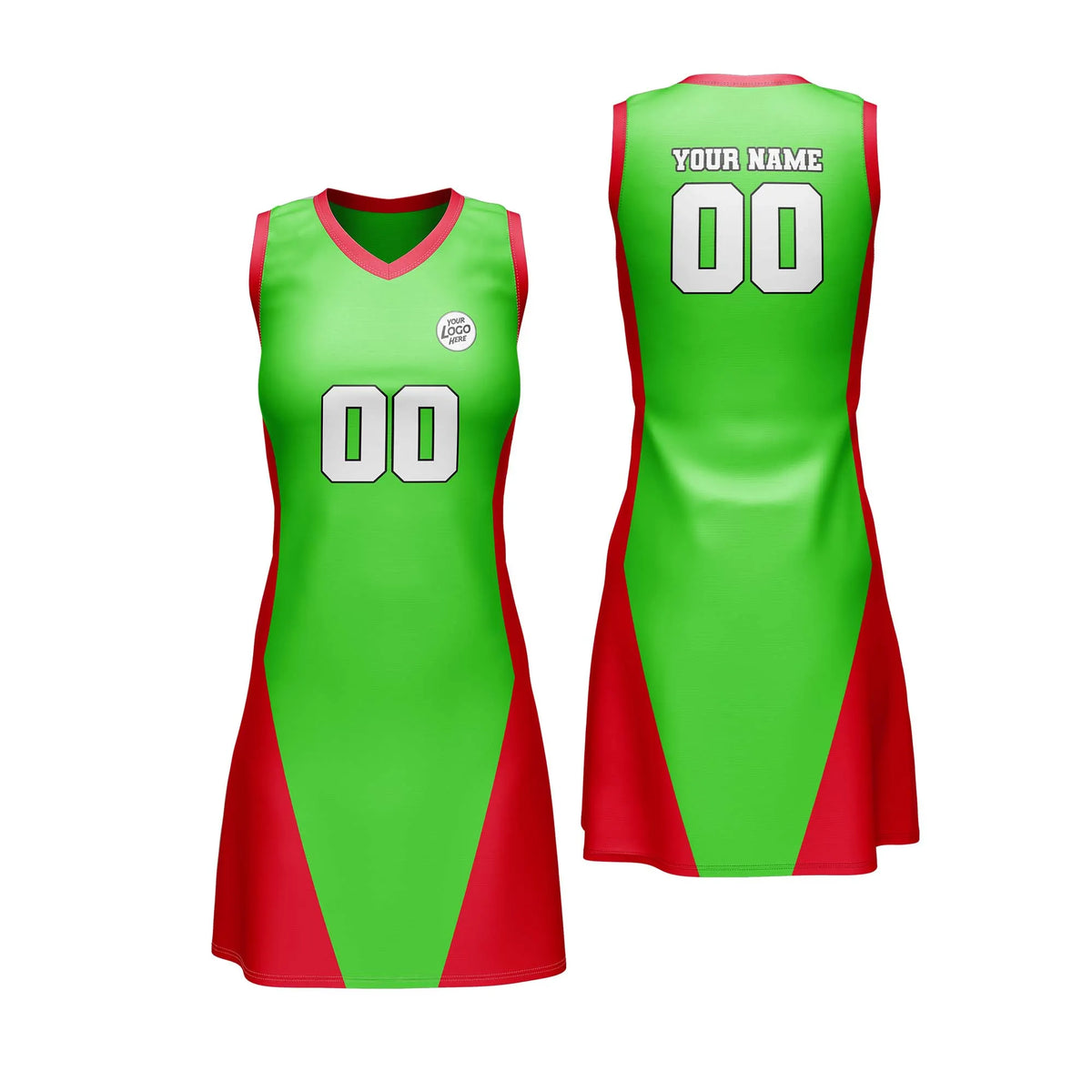 Custom Personalized D3 Split Fashion Netball Jersey with Name, Number & Team Logo