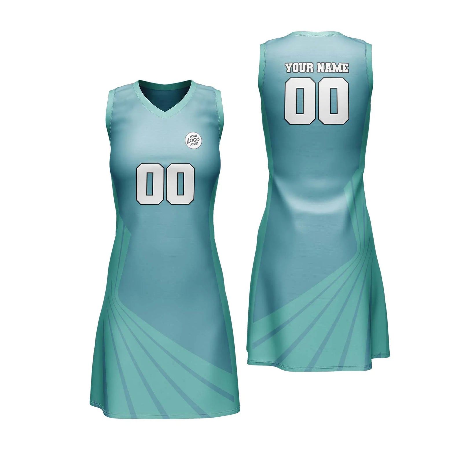 Custom Personalized D5 Retro Pattern Netball Jersey with Name, Number & Team Logo