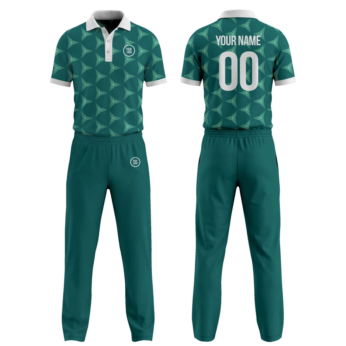 Custom Personalized D1 Abstract Pattern Cricket Kit with Name, Number & Team Logo