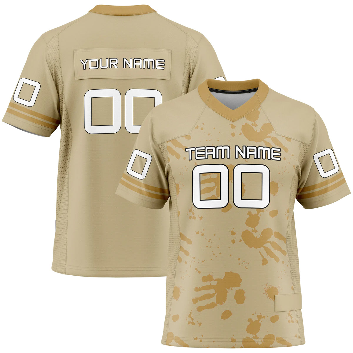 Custom Personalized D5 Graffiti Fashion Flag Football Jersey with Name, Number & Team Logo