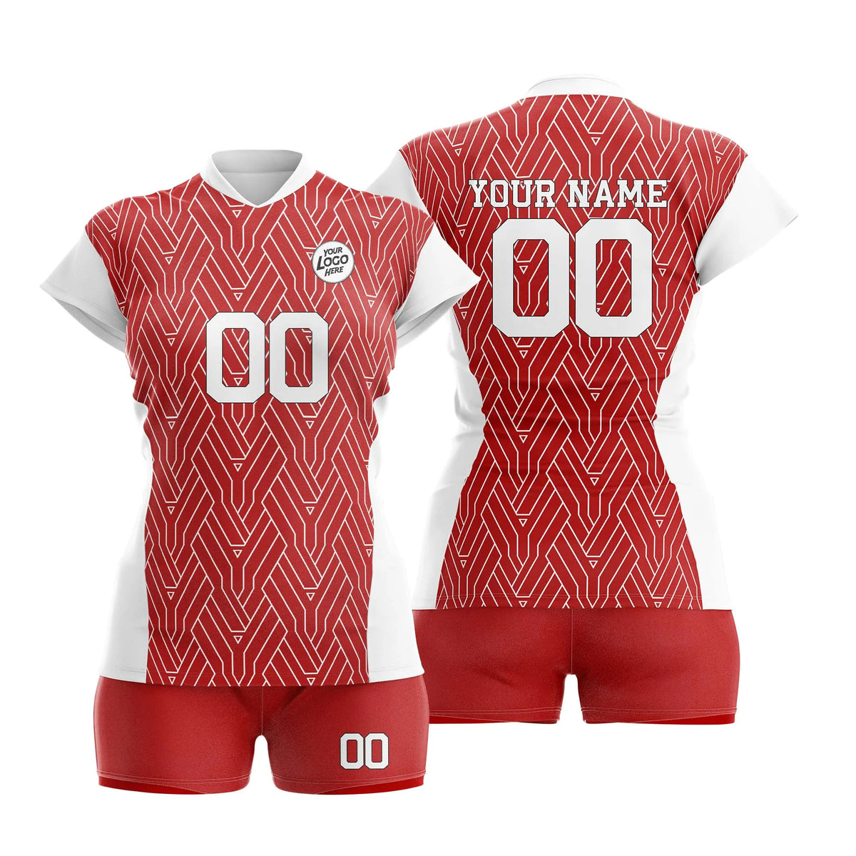 Custom Personalized D5 Abstract Pattern Volleyball Jersey with Name, Number & Team Logo