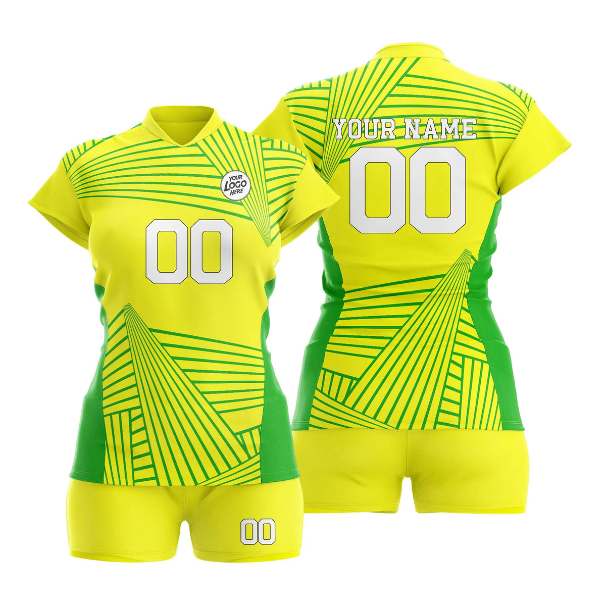 Custom Personalized D3 Abstract Pattern Volleyball Jersey with Name, Number & Team Logo