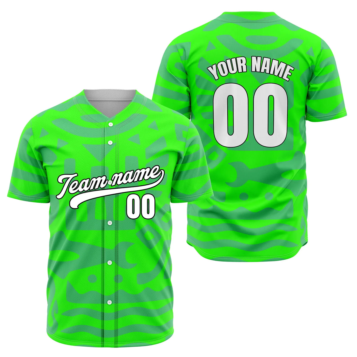 Custom Aztec Wave Spots Baseball Sports Jersey Personalized Uniform with Name & Number