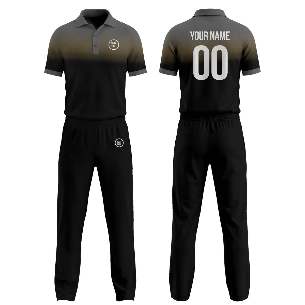 Custom Personalized D5 Gradient Fashion Cricket Kit with Name, Number & Team Logo